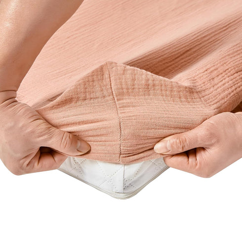 Baby Muslin Changing Pad Covers, Neutral Fitted Muslin Diaper Changing Table Pad Sheet Covers for Newborns Infants Baby Boys Girls (Red)...