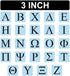 Greek Alphabet Letters Stencil Kit - Reuasable - 3 Inch - Paint Your Own Custom Sign - 24 Letters...