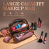 BS-MALL Cosmetic Bags Travel Case Makeup Bag High Capacity Waterproof Travel Makeup Case Organizer, For Women Toiletry Bag (A-Brown)......