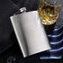 GENNISSY 10oz Hip Flask for Liquor - 304 Stainless Steel Silver, Leakproof with Funnel & Never Lose Cap, Gift for Men Women (Groomsmen, Camping, W...