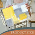 Grey Yellow Dish Drying Mats 18x24 Inch,Abstract Art Dish Pad Drying Rack Mat for Kitchen Counter Ultra Absorbent Microfiber Dishware Coffee Maker...