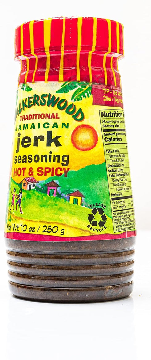 Walkerswood Traditional Jamaican Jerk Seasoning, Hot & Spicy, 10 oz...