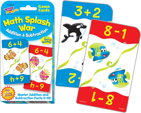 TREND enterprises, Inc. Math Splash War Addition & Subtraction Challenge Cards®...