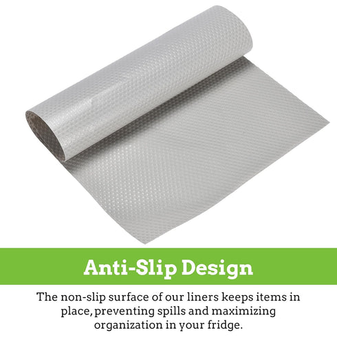 Nourished Essentials Refrigerator Liners - Set of 8 Non-Slip Fridge Liner Easy to Clean and Reusable - Moisture-Absorbing Refrigerator Mats to Kee...