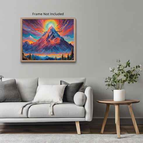 Posterizer 1 pcs- mountains, trees, night sky landscape nature 13-Landscape & Nature Art-Floral Botanical Art- Decor for Home & Office- unframed w...