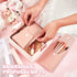 Gerrii 6 Sets Travel Makeup Brush Set Brushes Bag Bridesmaid Gift Synthetic Fiber Face Make up Brushes Angled Blush Brush for Wedding Bridal Showe...