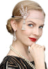 Cizoe Art Deco 1920s Flapper Great Gatsby Leaf Wedding Bridal Tiara Pearl Headpiece...
