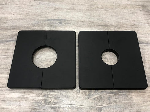 2 Pcs Wall Split Flange, ABS Square Self-Adhesive Escutcheon Plate Buckles Design for 1.3"/33mm Diameter Pipe...