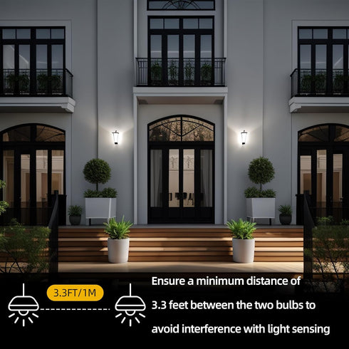 Dusk to Dawn LED Outdoor Light Bulb 100 Watt Equivalent, 13W Automatic On/Off Sensor Light Bulb Daylight 5000K, 1200LM, A19 Dusk to Dawn Light Bul...
