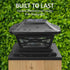 Davinci Lighting Renaissance Solar Outdoor Post Cap Lights - Includes Bases for 4x4 5x5 6x6 Posts - Bright LED Light - Slate Black (1 Pack)...