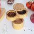 Totally Bamboo Triple Salt Cellar, 3 Tier Bamboo Kitchen Salt and Pepper Storage Box with Magnetic Swivel Lids...