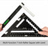 Beslands 7 inch Rafter Square with Level, Aluminum Metal Triangle Ruler Carpenter Square Woodworking Layout Tool Aluminum Triangle Tool Stainless ...