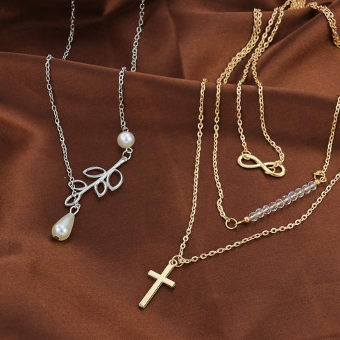 AROIC 20 PCS Pendant Necklace with 14 PCS Gold,6 PCS Sliver,20 styles of necklaces for Women Jewelry Fashion and Valentine Birthday Party Gift...