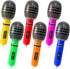 6 Pieces Inflatable Microphones (Random Colors) Birthday Party Decorations 9.8 Inches Inflatable Cosplay Microphone - Back To 80s 90s Birthday Par...
