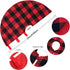 Christmas Tree Skirt Red Black Buffalo Plaid Tree Skirt Small 24 inch Cotton Linen Fabric for Fall Farmhouse Thanksgiving Xmas Holiday Check Tree ...