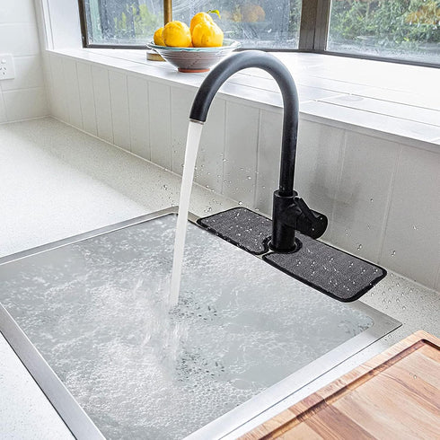 2Pcs Kitchen Sink Splash Guard, Faucet Mat for Kitchen Sink, Water Absorbent Pads Protector, Faucet Counter Sink for Kitchen, Bathroom, RV, Water ...