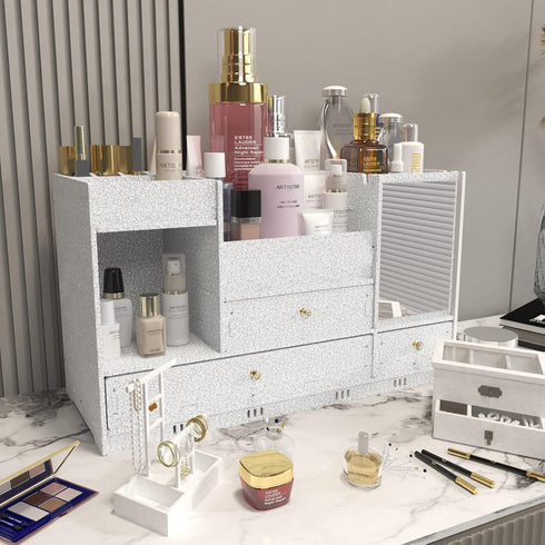 Glitter Silver Contact Paper 15.7 x 78.7 Inches Vinyl Film Self Adhesive Waterproof Removable Glitter Peel and Stick Contact Paper for Cabinets Sh...