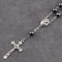 Luomu Hematite Beads Auto Rosary, Car Rosary One Decade Catholic Rosary with Clasp, with Terra Jerusalem Medal Centerpiece and Crucifix Medal Hang...