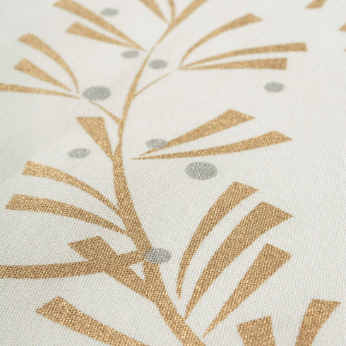 DII Holiday Dining Table Linen Metallic Fabric Kitchen Décor, Christmas Table Runner, 14x108, Gold Holly Leaves...