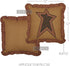 VHC Brands Stratton Applique Star Pillow 12x12 Country Primitive Bedding Accessory, Tan...