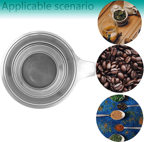 Daycount Stainless Steel Reusable Filter, Tea Baskets Mesh Coffee Espresso Strainer Dripper With Holder...