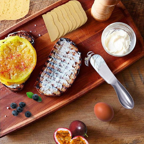 Charcuterie Board Accessories Set,14-Piece Cheese and Butter Spreader Knives & Serving Tongs,Wooden Handle Cocktail Knives...