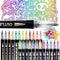 24 Colors Double Line Outline Pens, Outline Markers Self-outline Metallic Markers, Shimmer Marker Set,Glitter Markers Pen Set for Kid Adults Drawi...