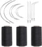 Ryalan Weaving Needle Combo Deal Black Thread with 10pcs Needle for Making Wig Sewing Hair Weft Hair Weave Extension, Big Medium and Small C J Sha...