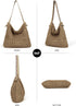Raffia Bag Cute Straw Summer Beach Tote Crossbody Bags for Women Wicker Rattan Basket Hobo Aesthetic Purse Girls Cute Travel Large Woven Beach Bag...