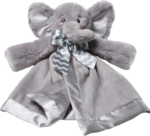 Bearington Baby Lil' Spout Snuggler, 15 Inch Gray Elephant Plush Stuffed Animal Security Blanket Lovey for Babies...