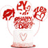1 Pack Red Happy Valentine's Day Cake Topper Heart Love Cupcake Picks for Cake Decorations Valentine's Wedding Party Holiday Supplies...
