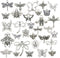 100g About (80-84pcs) Craft Supplies Mixed Butterfly Dragonfly Bee Insect Charms for Jewelry Making Crafting Findings Accessory for DIY Necklace B...