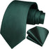 HISDERN Ties for Men Solid Tie Handkerchief Set Classic Woven Silk Business Polka Dot Mens Ties Necktie Wedding Party...