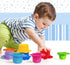 Baby Bath Toy - Beach Stacking Cups for Boys and Girls - Bath Tub Toys for Toddlers and Kids - 8 pcs...