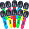 10 PCS Inflatable Microphones Blow up Microphone, Plastic Microphone Toy, for Sing Birthday Party Decorations, Musical Concert Themed Party Suppli...