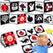 Black and White High Contrast Baby Toys 0-6 Months Montessori Tummy Time Toys Sensory Crinkle Toys for Baby Newborn Infant 0-3 3-6 Months Soft Clo...