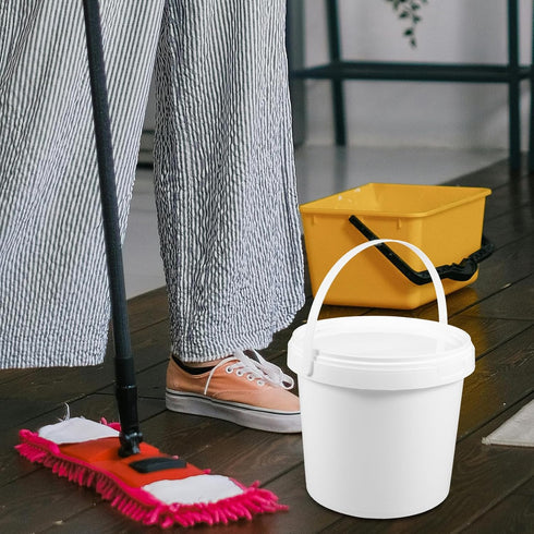 2pcs for Container Heavy Bucket All Toys Portable Household Pets Barrel Tub Kitchen Food Bucke Duty with Treasure Grade Lid Storage Buckets Cream ...