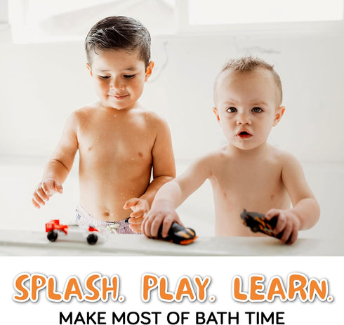Mold Free Bath Toys for Babies and Toddlers, Car No Hole Bath Toys, Bath Toys no Mold for Tub, Beach, Pool, BPA-Free, Safe, Fun Infant Baby Bath T...