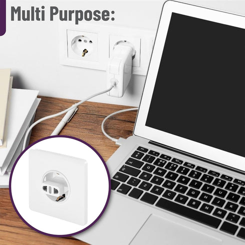 Bates- European Travel Plug Adapter, 10 Pack, European Plug Adapter, US to Europe Plug Adapter, Adapter for Europe Plug, US to EU Plug Adapter, Tr...
