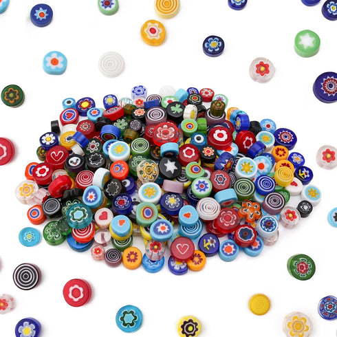 Youway Style Millefiori Mosaic Tiles for Crafts, Mosaic Glass Pieces,No-Hole Millefiori Glass Beads, Mosaic Kits for DIY Holiday Ornaments...