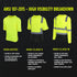 Safety Works High Visibility Economy Long Sleeve Shirt with Pocket, Performance Wicking Material, Breathable, Yellow, Large, (SW46406-L)...
