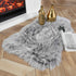 Ashler faux fur rug, Fluffy Shaggy Area Rug Ultra Soft 2 x 3 Feet Sheepskin Fur Rug, Frosted Bottom Black Fuzzy Rug Machine Washable Shag Rug, Nur...