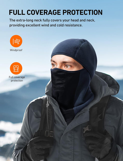 AstroAI Balaclava Ski Mask Winter Fleece Thermal Face Mask Cover for Men Women Warmer Windproof Breathable, Cold Weather Gear for Skiing, Outdoor ...