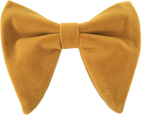 Justar Mens Pre-Tied Oversized Velvet Bow Tie with Flower Lapel Pin Brooch for Suit Wedding Tuxedo Big Bowtie Set...
