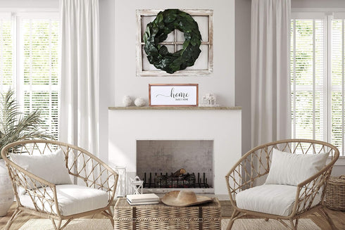 Farmhouse Decor,Modern Rustic Wall Art Home Decor,Home Sweet Home,Cute Solid Wood Framed Printed Sign for Entry, Living Room, Foyer, Hallway, Dini...