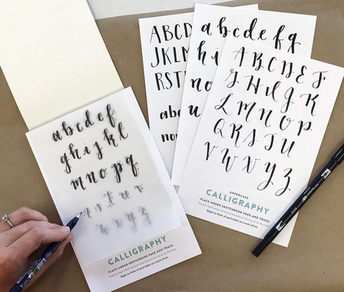 Wildflower Art Studio Brush Lettering Calligraphy Kit • Award-Winning Starter Set for Beginners • Includes Instruction Book, Tracing Pad & Supplie...