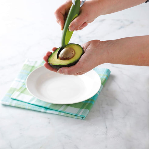 Trudeau 2-in-1 Avocado Slicer, Green...