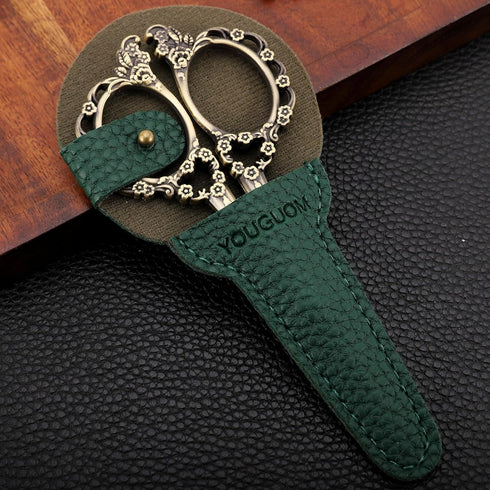 Knitting Scissors with Case, Crochet Scissors Threading Sewing Shears for Embroidery Craft Artwork Needlepoint, Bronze Little Snips...