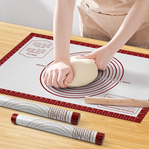 Silicone Baking Mat, Non Stick Pastry Mat Sheet for Dough Rolling, Nonslip Fondant/Pie Crust Mat, Counter Mat Oven Liner Mat for Making Cookies Ma...
