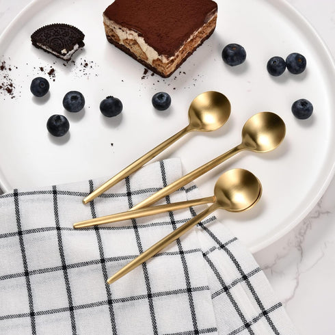 IMEEA Espresso Spoons Gold Demitasse Spoons Stainless Steel Coffee Spoons Mini Teaspoons 5.1-Inch, Set of 6...